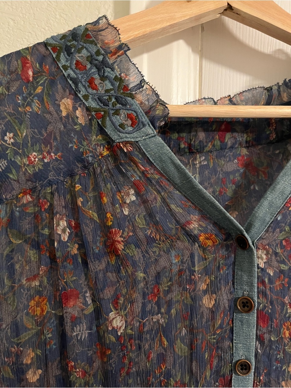 100% Silk Floral Button-Front Women’s Midi Dress